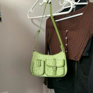 Green Vintage Coach Shoulder Bag With Coach Wallet